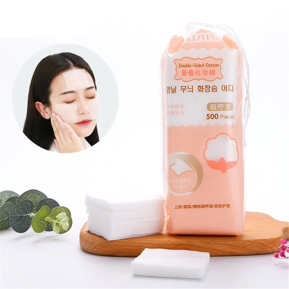 500PCS Korean Facial Organic Cotton Pads Facial Cleaning Nail Polish Remover Cosmetic Tissue Makeup Cotton Skin Care Tools (13)
