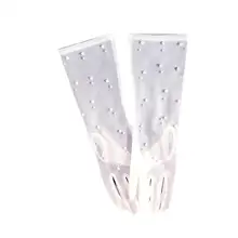 Вышитое бисером платье невесты из тюля платье с перчатками перчатки жемчужно-Белое нежное свадебное платье аксессуары для невесты