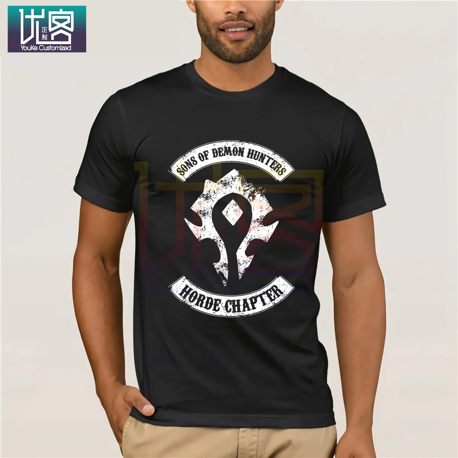 World Of Warcraft/футболка сыны охотников за демонами одежда хлопковые футболки с