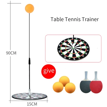 

Table Tennis Training Elastic Soft Shaft Trainer Ping Pong Balls Paddles Set Practice Ball Sports Indoor Outdoor Play