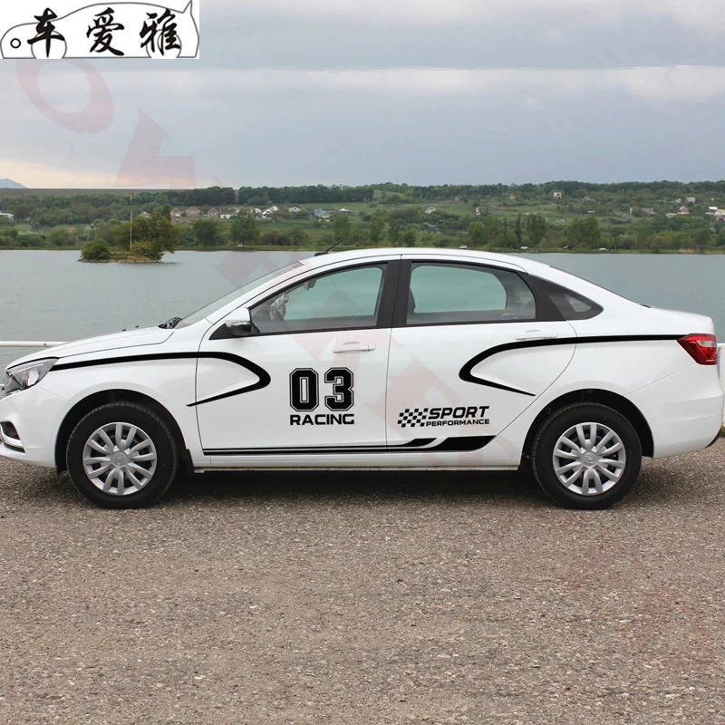 1 комплект двусторонних декоративных наклеек для Lada Vesta автомобильный Стайлинг