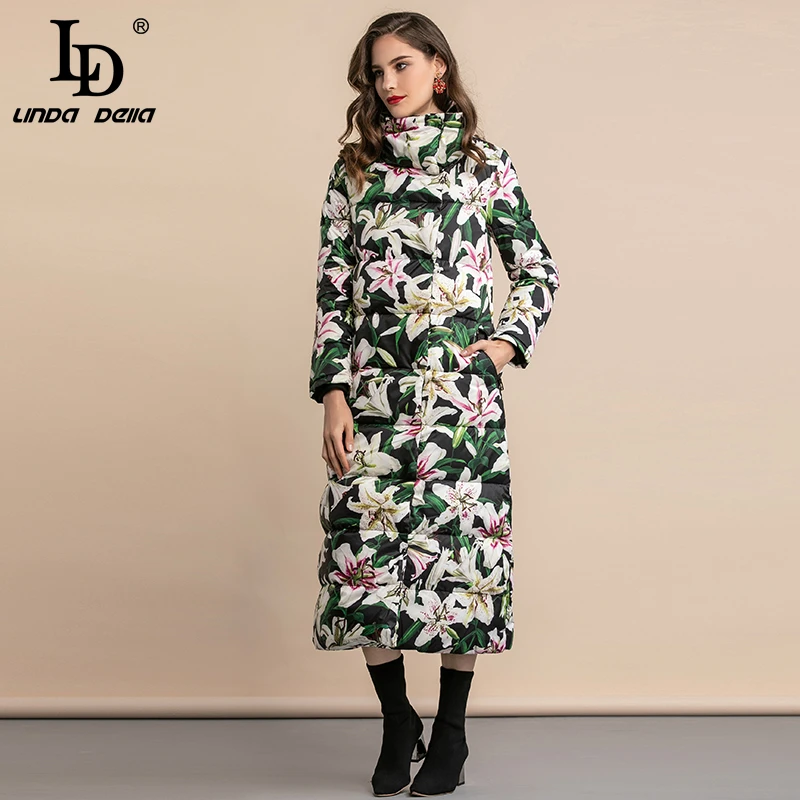 LD LINDA DELLA/зимняя теплая утолщенная белая куртка на утином пуху винтажные