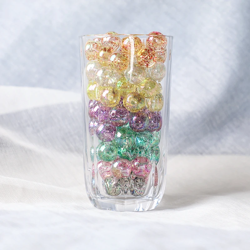 Let's Make Acrylic Beads Baby Teether Products  50pcs 15mm Wholesale Food Grade BPA Free DIY Bracelet Gift Baby Teething Toys