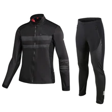 Santic Зимние флисовые тепловые велосипедные комплекты, велосипедная куртка, штаны для велоспорта, Спортивная ветрозащитная Светоотражающая велосипедная Одежда MTB S-3XL