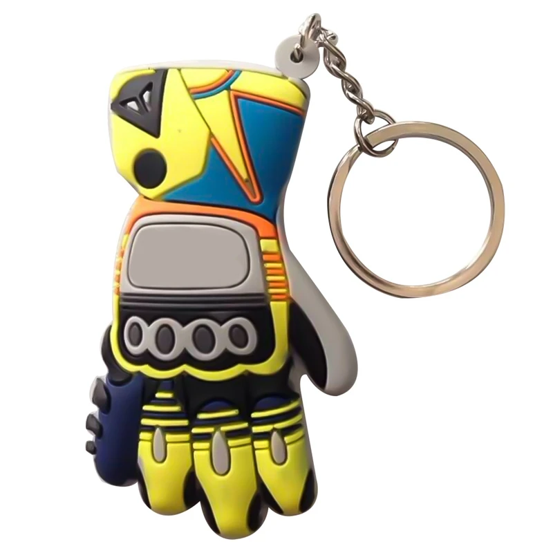 

Glove Key Ring Pendant Rubber Motorcycle Accessories Moto Key chian KeyChain 3D KeyRing llavero Chaveiro Key Holder Accessories