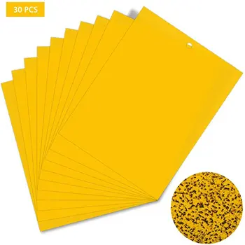 

30/120pcs Double-sided coated paper thickened special attractant board sticky insect board yellow board contaminated backboard