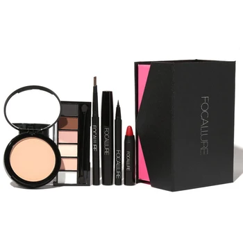 

6PCS Makeup Suit For Cosmetics Essential For Beginners brows pens+eyeshadow+podwer+lip+eyeliner+volume mascara