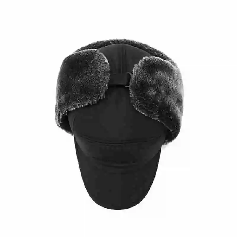 Unisex Warm Winter Trapper Trooper Hat Mens Faux Fur Hats Ski Ear Flap New Hunting Mask with Bomber Windproof Cap Hat G3L4 navy blue bomber hat