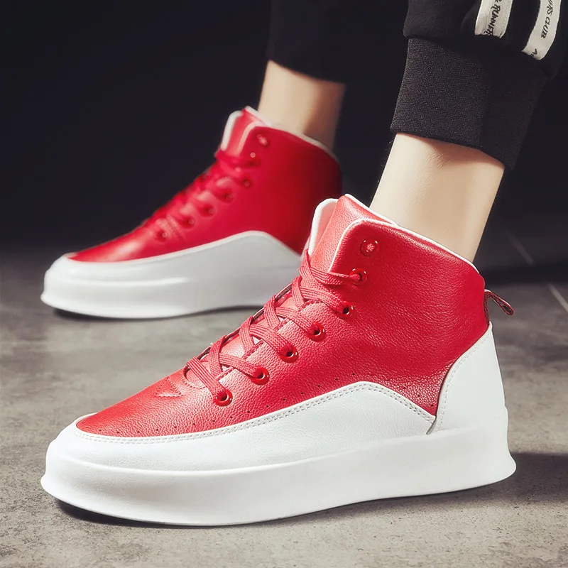 Красивая обувь для уличных танцев; мужские кроссовки на массивном каблуке; обувь с высоким берцем; Ботинки martin в британском стиле; обувь в стиле хип-хоп; мужская повседневная обувь