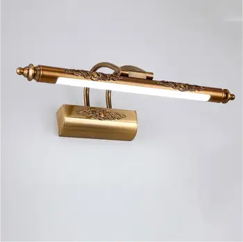 

Retro Cosmetic Mirror lamp 500mm 8W LED European makeup Light Vanity Bathroom Wall lights Bronze Cabinet lighting Decoration