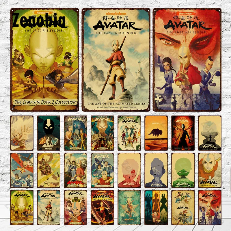 Классический Аниме металлический знак Аватара Последний Airbender винтажный постер