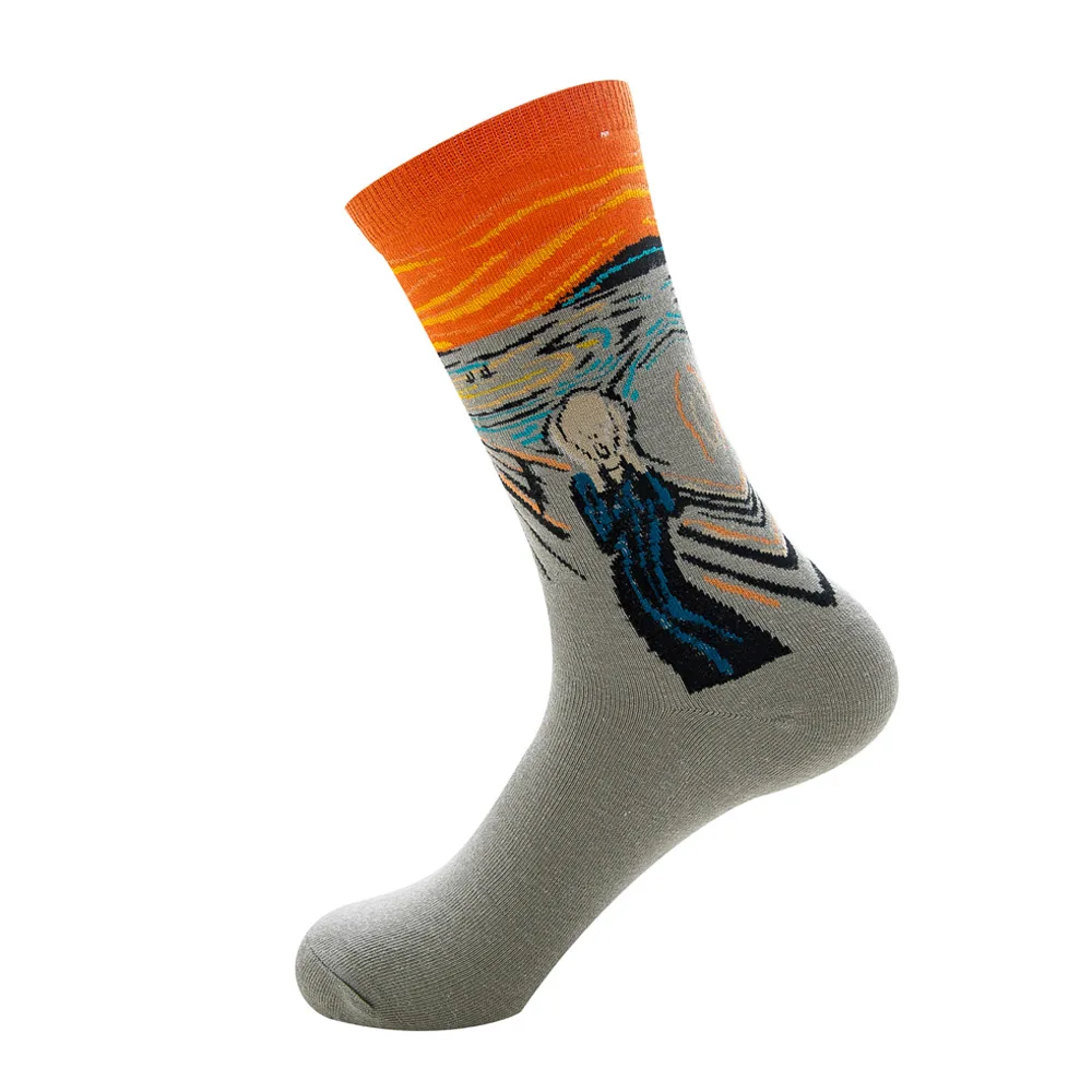 Все хлопковые носки в масляной живописи KYJ001 - Цвет: KYJ001-Orange