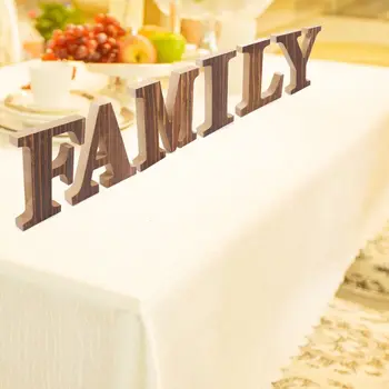 

LOVE/FAMILY Freestanding Decorative Wooden Letters Sign Rustic Home Living Room Bedroom Decorations Wedding Housewarming Gift.