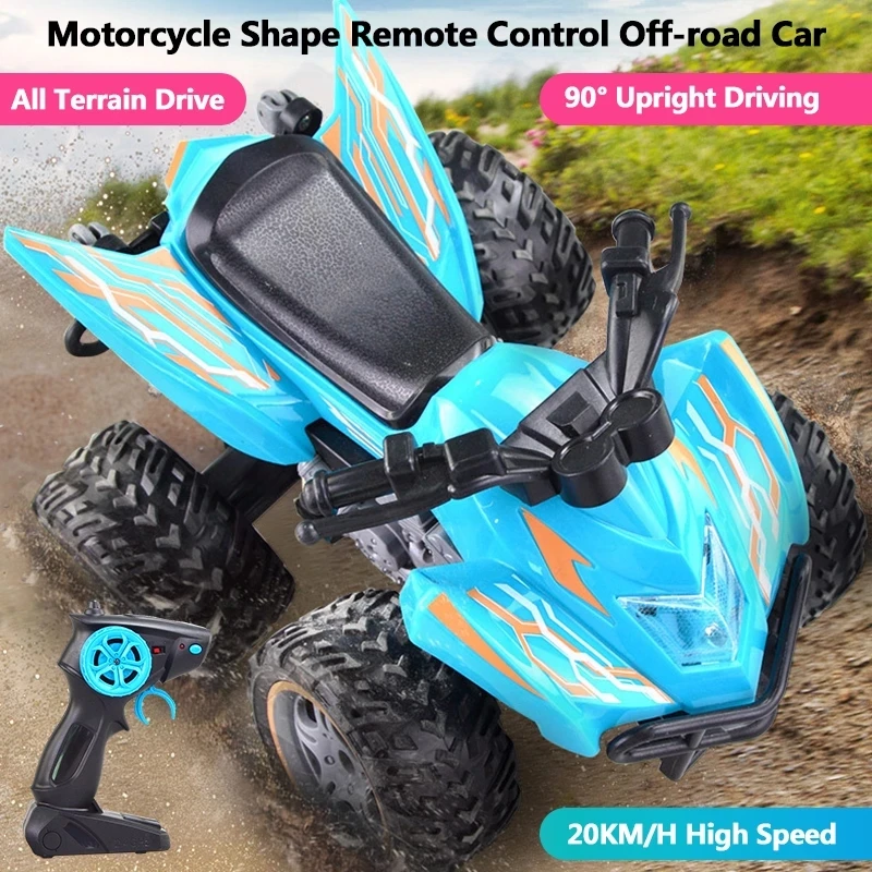 2.4G 4WD High Speed Remote Control RC Stunt Motorbike Deformation RC Stunt Car Drift Racing Motorbike RC Motorcycle Boy Toy Gift 2
