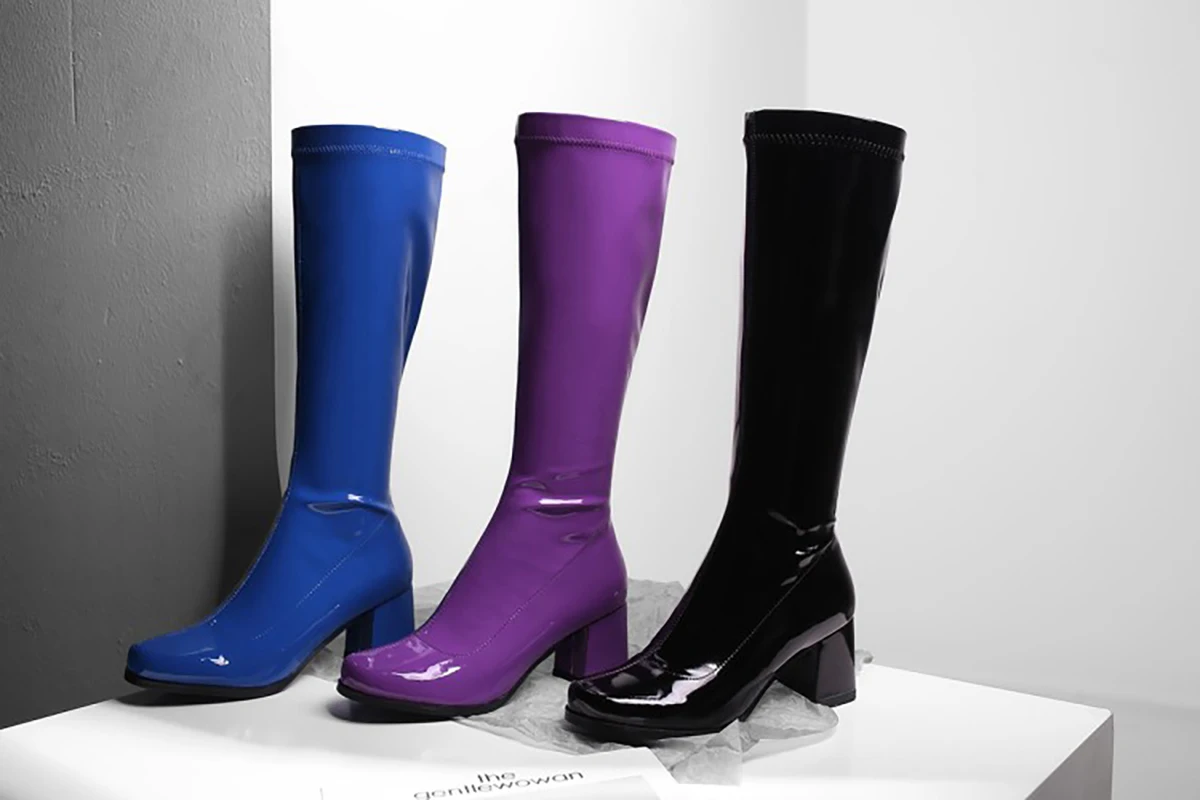 square toe knee high boots