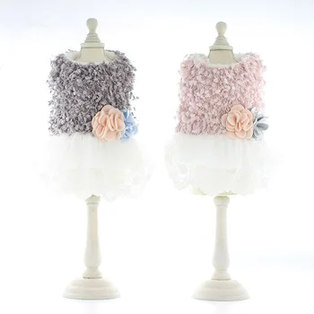 

Cute Lace Winter Small Dog Puppy Princess Dress Pet Cat Tutu Skirt Dog Puppy Jacket Coat Chihuahua Dog Hoodie Clothes