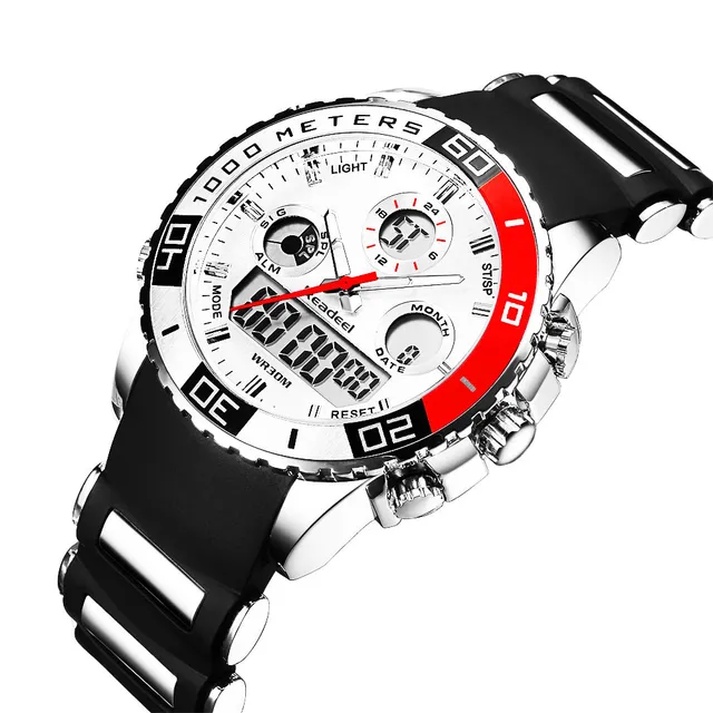 I migliori orologi di lusso da uomo in gomma LED orologio al quarzo da uomo  digitale orologio sportivo militare orologio da polso militare erkek kol  saati|saati| - AliExpress