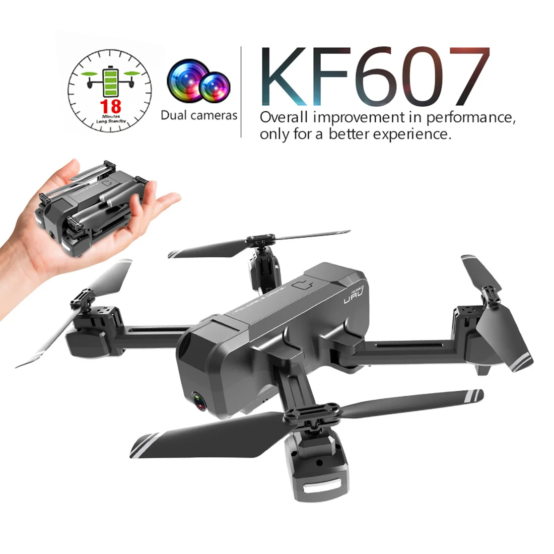 

Hot FeiChao KF607 Quadcopter with Wifi FPV 1080P 4K HD Dual Camera Optical Flow Drone Foldable Mini Drone