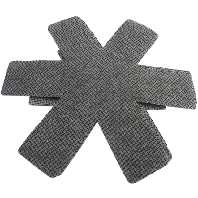 6Db/12Db Edény És Serpenyővédő Nem Tapadós Szürke Nyomtatott Elválasztó Párnák Serpenyő Alsó Hőszigetelés Védje A Edények Felületeit Pan Pad - Image 6