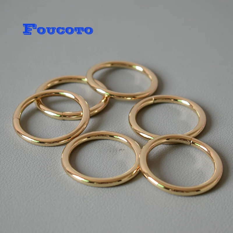 50pcs Metal hardware O rings belt buckles unwelded wheel 30mm webbing DIY dog horse harness bags backpack DIY sewing accessories