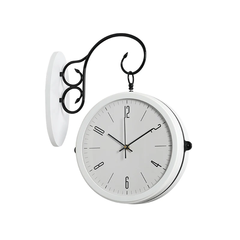 Double sided Wall Clock Living Room European Quartz Watch Red Creative