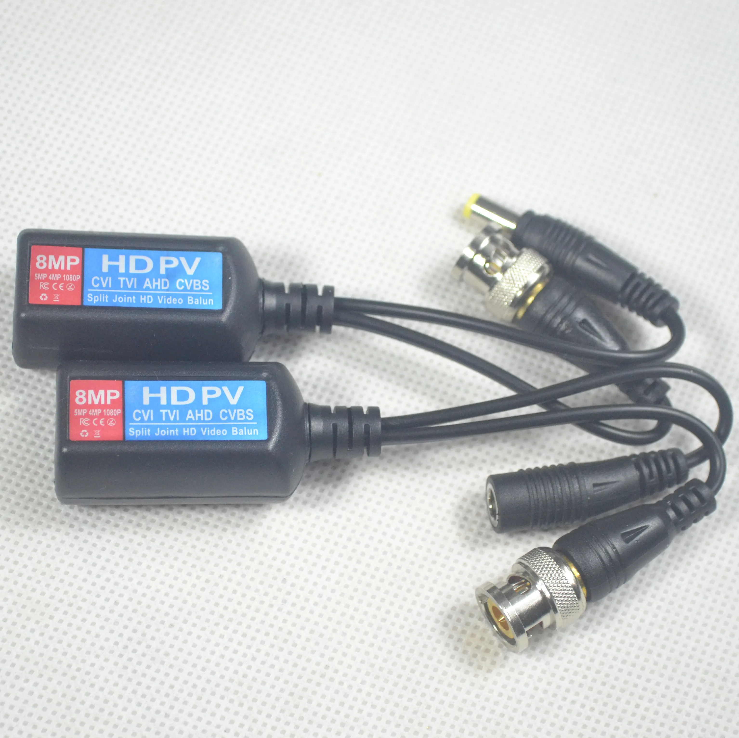 DHL150pairs BNC Видео балун HD-CVI/TVI/AHD 8MP 5MP 4MP 3MP 1080P 720P 960H CAT5e 6 Защита от перенапряжения для HD CCTV камеры