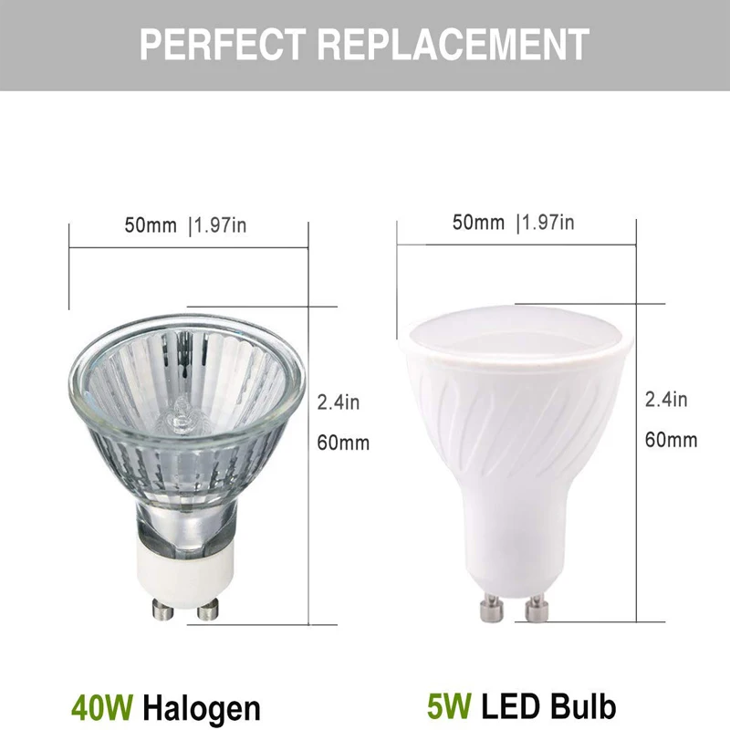 Dimmable GU10 LED Bulbs Equivalent MR16 Spotlight 50W Halogen Equivalent Beam Angle 500LM Lampara Warm White 3W 4W 5W Recessed Dimmable GU10 LED Bulbs Equivalent MR16 Spotlight 50W Halogen Equivalent Beam Angle 500LM Lampara Warm White 3W 4W 5W Recessed