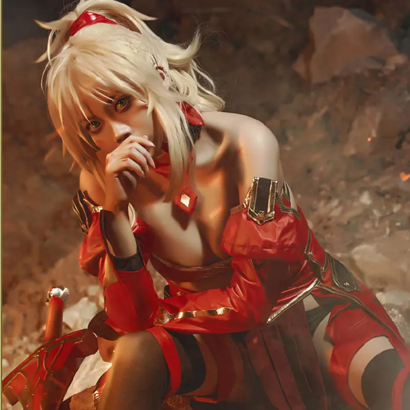 FGO Fate Grand Order morмелд маскарадный костюм на Хэллоуин Рождество красный боевой для
