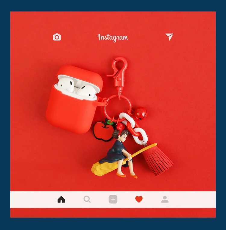 Служба доставки Kiki маленький брелок в виде ведьмы кулон Silcone для Bluetooth наушники чехол защитная сумка