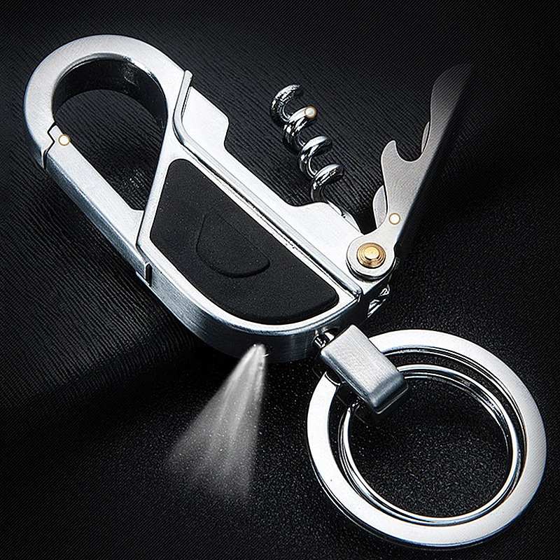 JobonMenKeyChainMultifunctionFoldingClipperWineCorkscrew