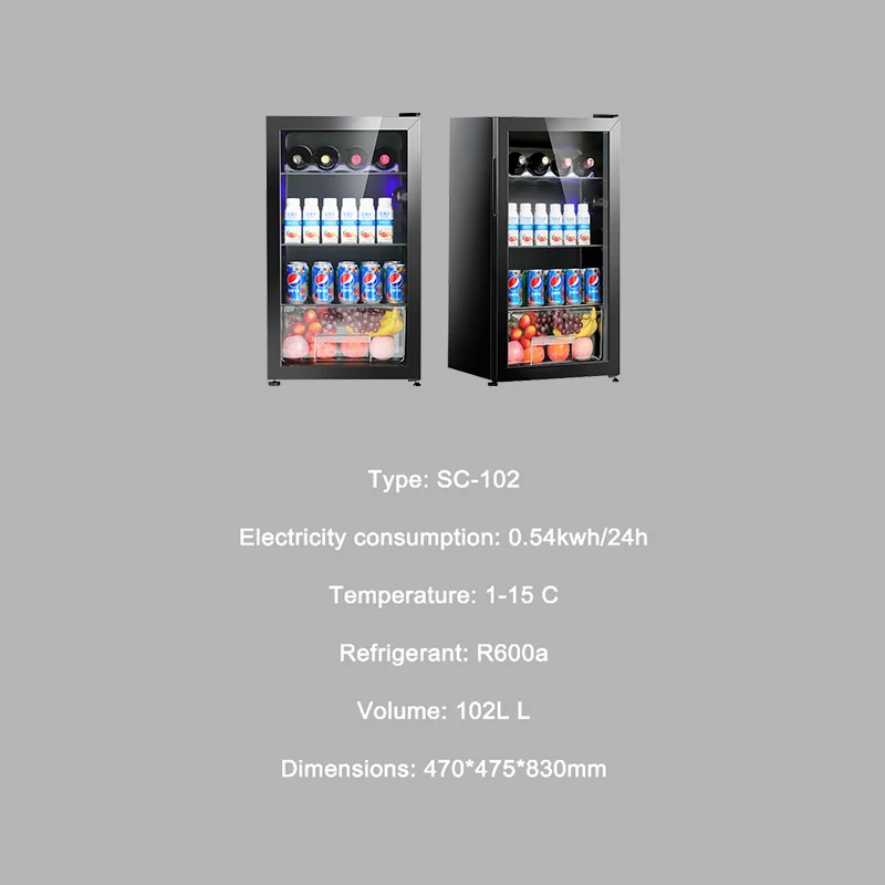Mini refrigerador de una sola Puerta, refrigerador de súper capacidad,  barra de hielo, refrigeración, micro congelación, oficina, Hotel, hogar,  exquisito para oficina - AliExpress
