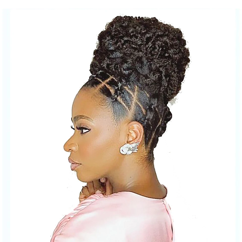 Синтетический кудрявый шиньон пучок волос для женщин 9 цветов ролик поддельные аксессуары для волос высокотемпературный парик из волокон