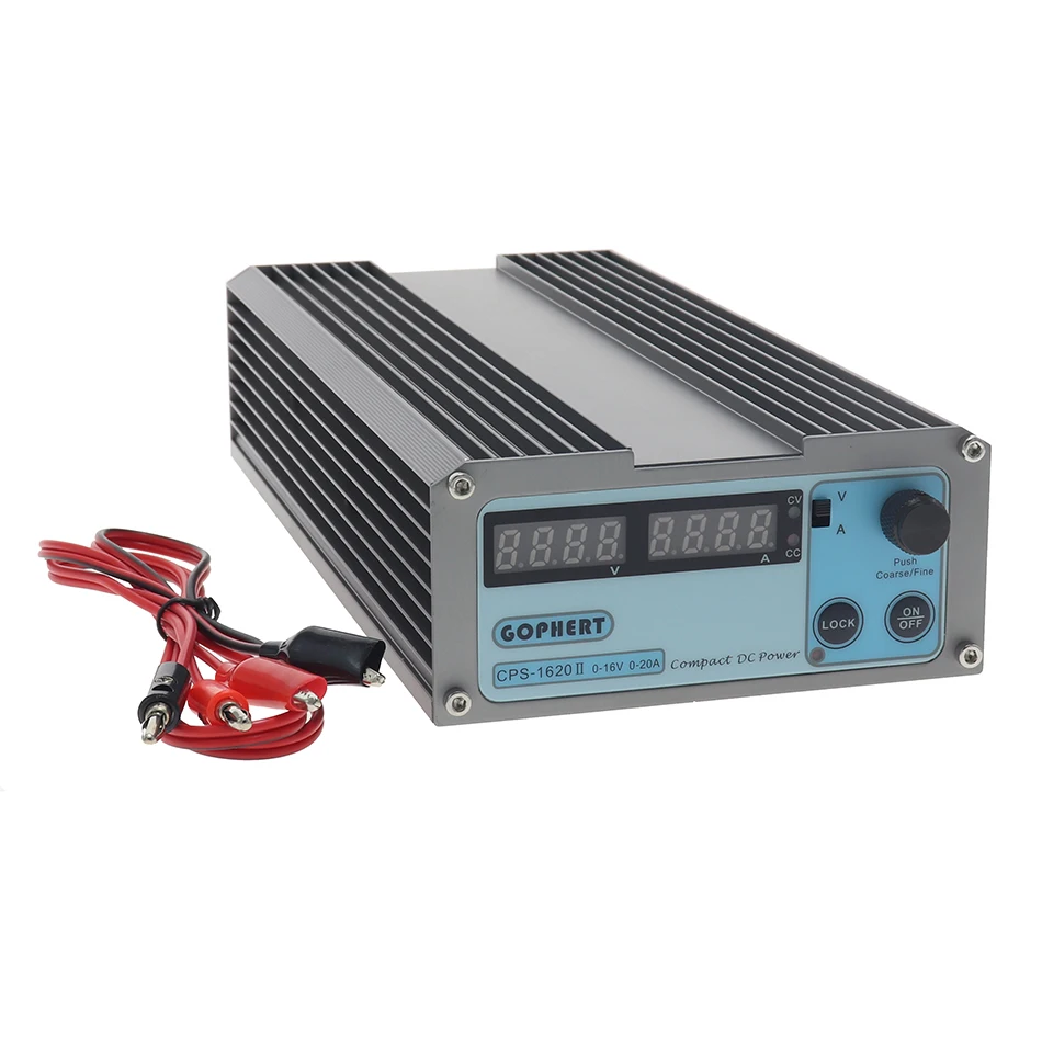 Package A Gphert CPS 1620 DC импульсный источник питания с одним выходом 0-16V 0-20A цифровой дисплей Регулируемый лабораторный тестовый источник питания - Цвет: Package A