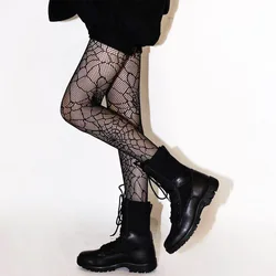 2021Fishnet Tights With A Pattern Summer Thin Sexy Goth Lolita Pantyhose Slim High Waist Plus Size Stockings