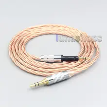 LN007153 Silver Plated OCC Shielding Coaxial Earphone Cable For Sennheiser HD6 HD7 HD8 MIX DJ HD595 Headphone Headset