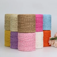 100G Raffia Yarn Kintting Paper Straw Yarn for Crocheting Hat Fancy Yarn Flower Packing Summer Fashion Handmade Material 2