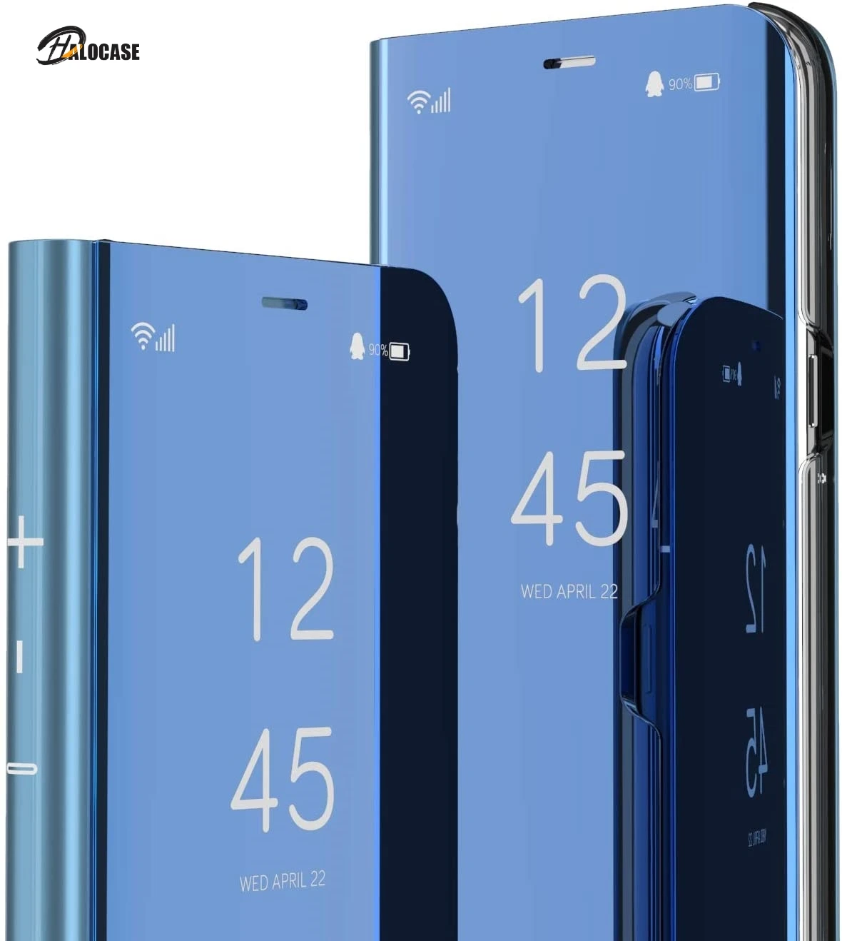 Умный зеркальный флип-чехол для iPhone 11 12 Pro Mini XR XS Max прозрачный с гальваническим