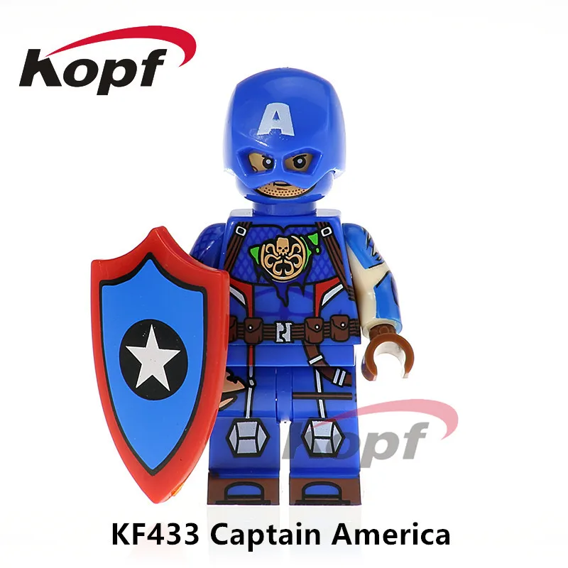 KF433 20pcs No BOX 20 шт. KF429 строительные блоки кирпичи Супер Герои Капитан Америка Мстители Бесконечность войны Outrider модель человека-паука дети подарок игрушки - Цвет: KF433 20pcs No BOX