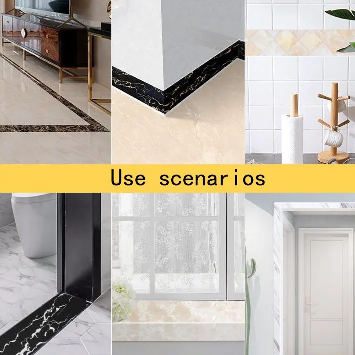 Self-adhesive Skirting Leather Cement Floor Stickers Home Bathroom Kitchen  Marble Floor Stickers Thickened Home Wall Stickers - AliExpress
