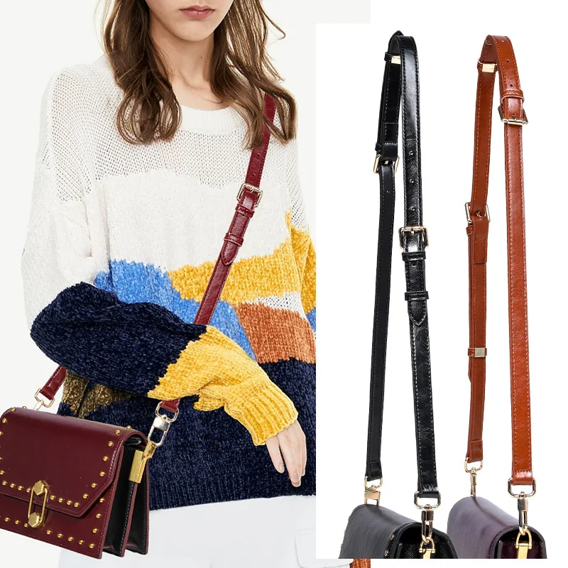 Fashion Leather Bag Strap Crossbody Shoulder Handbag Dual-purpose Strap 67cm~120cm Length 1.8cm Width Bag Accessories For Women