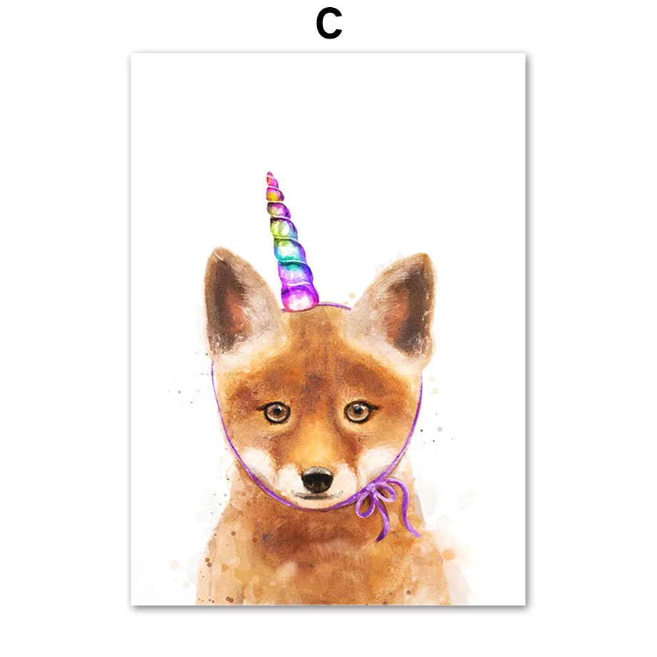 Deer-Tiger-Monkey-Slot-Fox-Bear-Koala-Wall-Art-Canvas-Painting-Nordic-Posters-And-Prints-Wall (3)