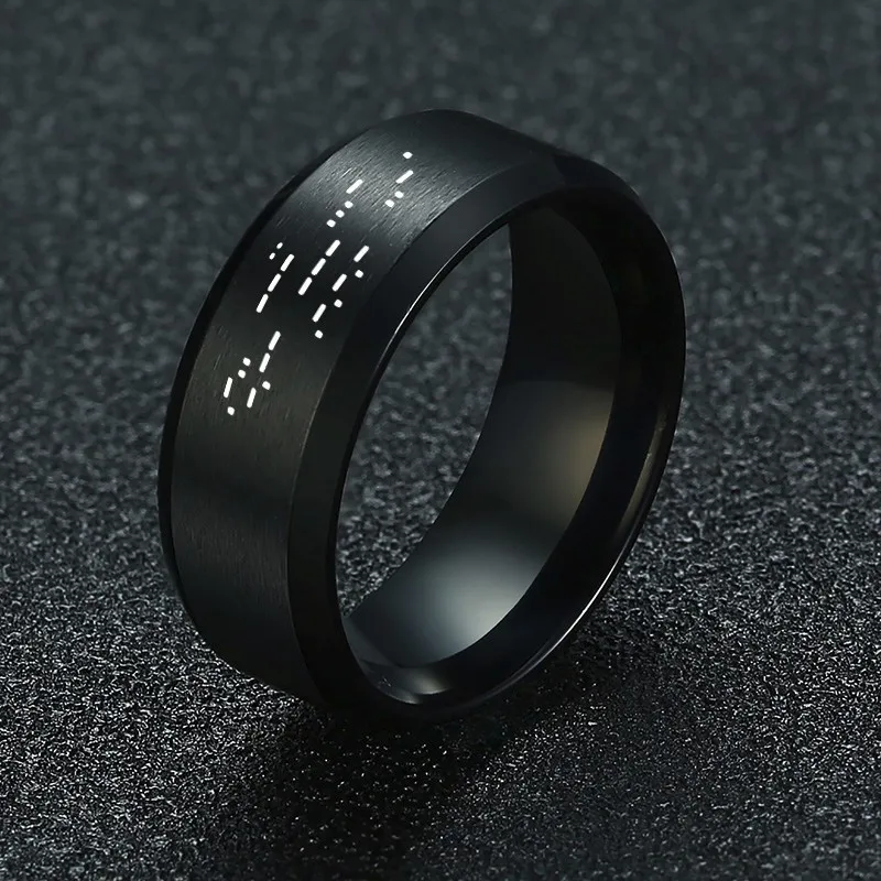 Я люблю тебя Азбука Морзе мужское кольцо из нержавеющей стали скрытое сообщение секретное сообщение Обручальное кольцо обещания кольца