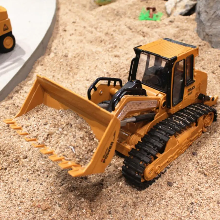 2,4 ГГц 8CH моделирование 1/12 грузовик бульдозер гусеница RC инженерный автомобиль с крутым светильник эффект для детей подарок