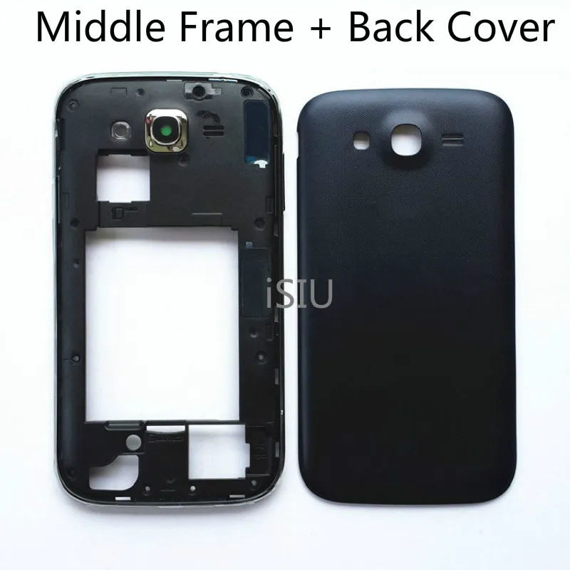 Middle N Back black Средняя рамка+ задняя крышка для samsung Galaxy Grand Neo i9060 i9060i GT-i9060 GT-i9060i задний Чехол пластины рамка для телефона Корпус часть - Цвет: Middle N Back black