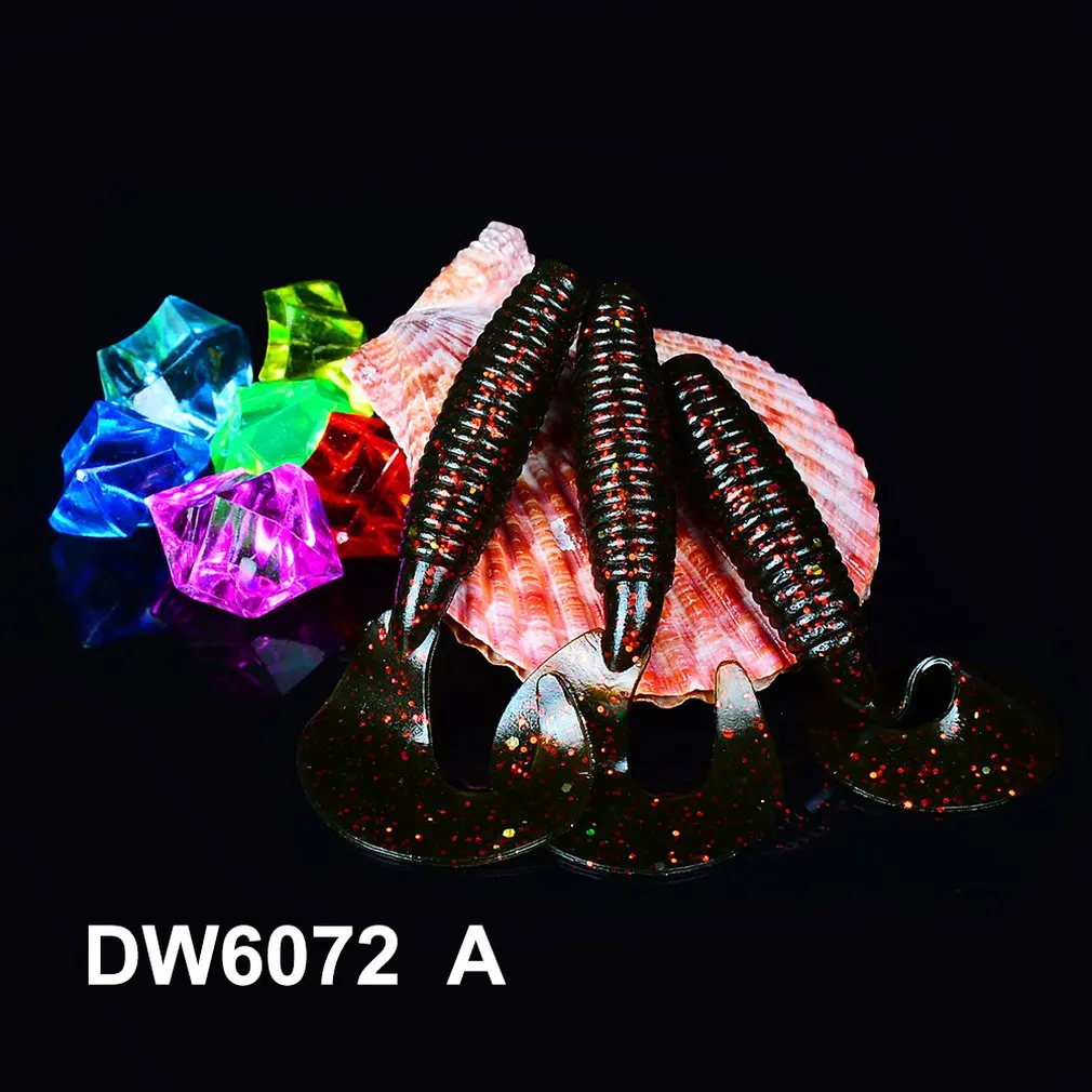 10 шт. плавающая вода мягкое насекомое приманки Т хвост дорога Мягкая приманка 3 5