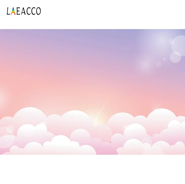Laeacco Valentine's Day Wedding Cartoon Sky Clouds Pink Photography  Backdrop Seamless Photographic Background For Photo Studio _ - AliExpress  Mobile