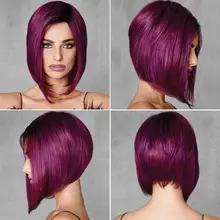 Короткие парики из человеческих волос бразильские виргинские волосы полный короткий парик шнурка человеческие передние парики для моды черные женщины предварительно сорванные парик