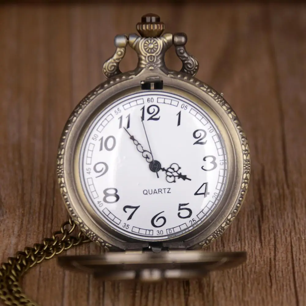 Винтажные бронзовые кварцевые карманные часы "Кошмар перед Рождеством", аналоговые часы с подвеской, часы Fob для мужчин и женщин, рождественские подарки
