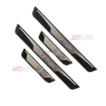 

For Renault Captur 2017 2018 2019 2020 Accessories Stainless Door Sill Kick Scuff Plate Protector Trim Guard Cover Car Styling