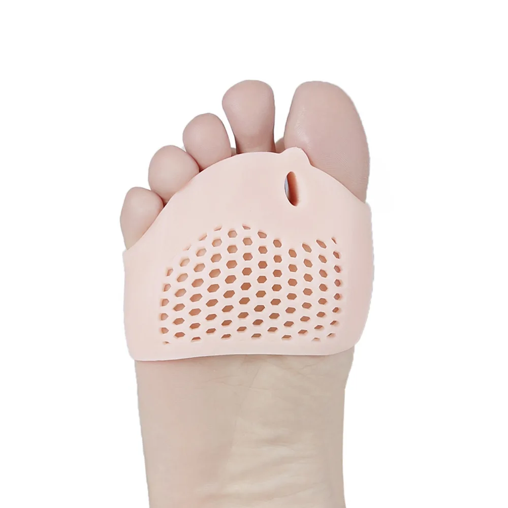 Silicone Gel Five-hole Thumb Valgus Corrector Bunion Adjuster Split Toe Protector Forefoot Pads Silicone Foot Protection Insoles